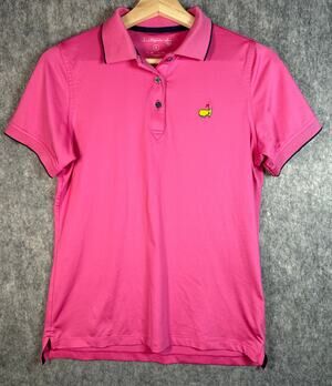 Masters Magnolia Lane Tech Womens Small Pink Performance Golf Polo UPF 50